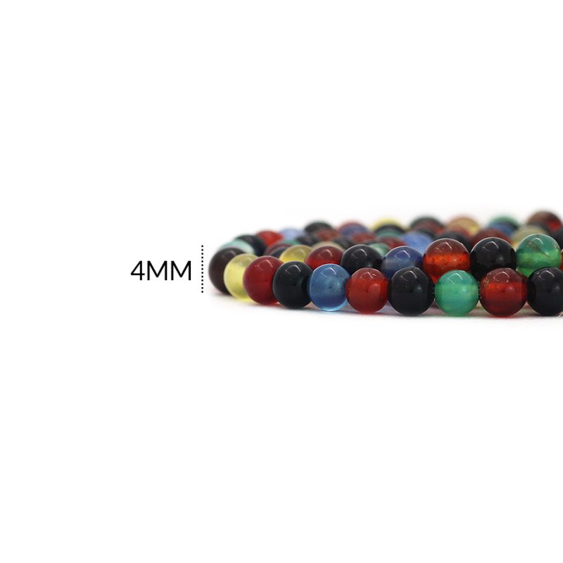 Piedra natural 4 mm Ágata mixta / x sarta / REF-0100AX