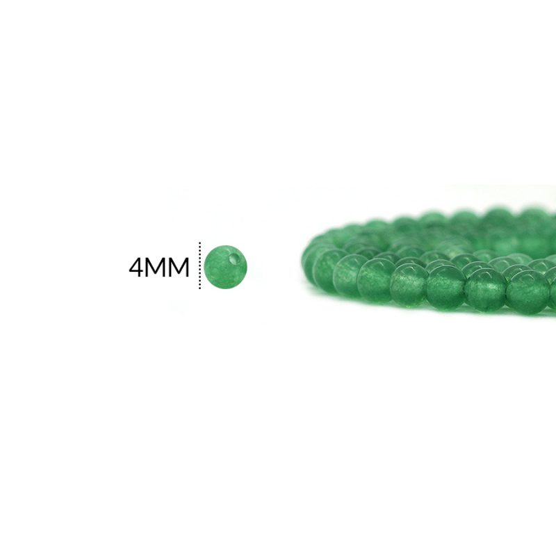 Piedra natural 4 mm cuarzo jade / x sarta / Ref-0100CJ / Ref-0100CJ
