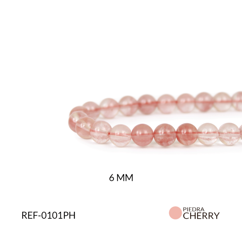 PIEDRA NATURAL CHERRY 6MM/ SARTA X 60 UND Aprox / REF-0101PH