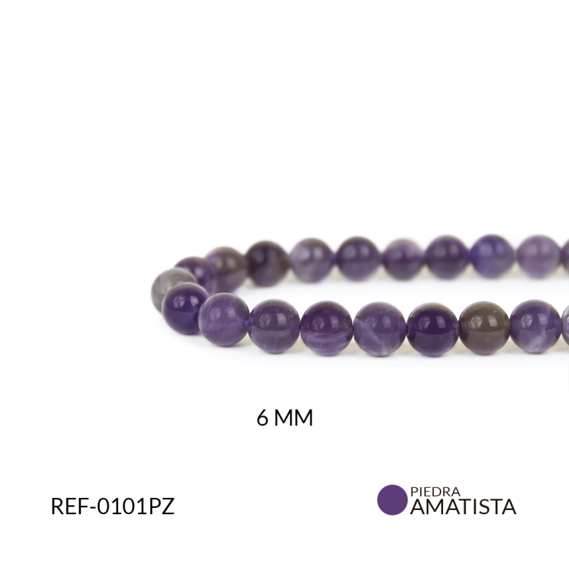 PIEDRA NATURAL AMATISTA 6MM/ SARTA X 60 UND Aprox / REF-0101PZ