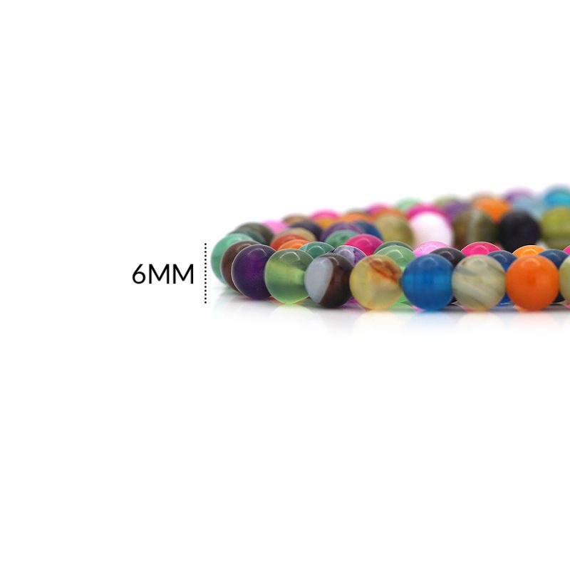 Piedra natural 6 mm zardonix mixto / x sarta / REF-0101ZX