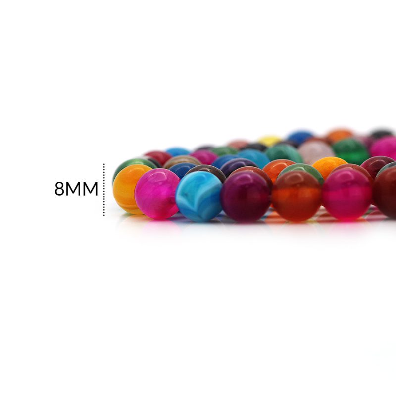 Piedra natural 8mm color zardonix mixto / x sarta /  Ref-0102ZX / Ref-0102ZX