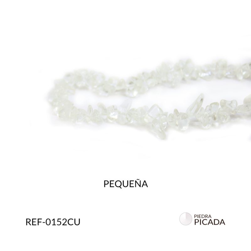Piedra picada cuarzo cristal pequeña / x sarta / Ref-0152CU