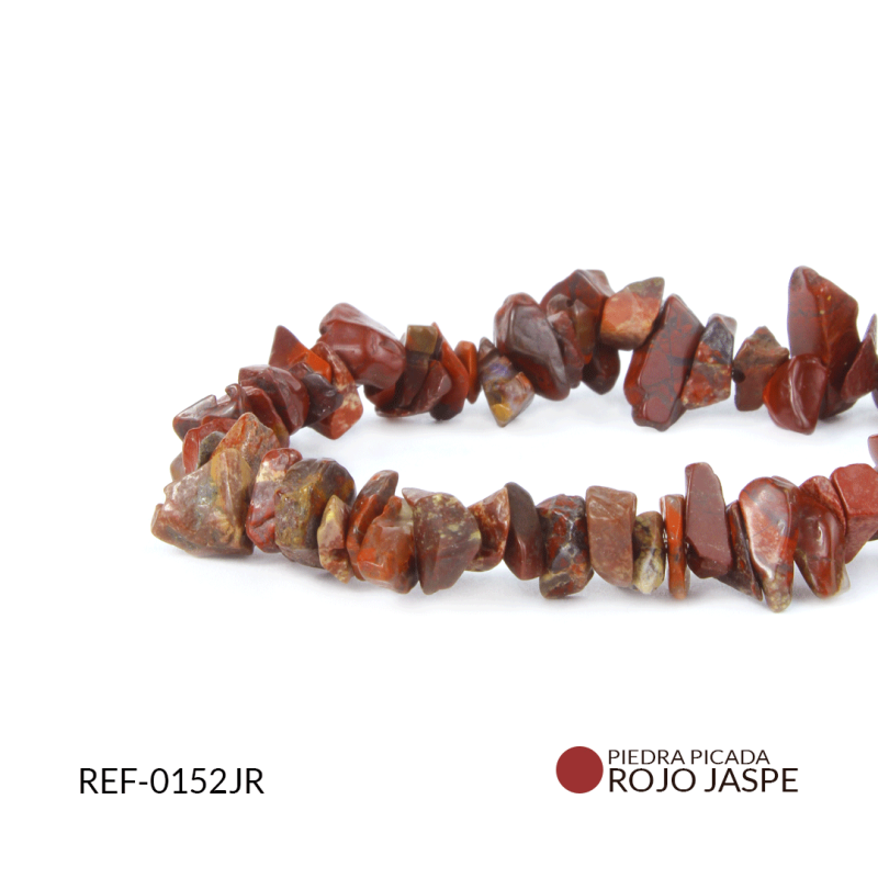 Piedra picada jaspe rojo pequeña / x sarta / REF-0152JR