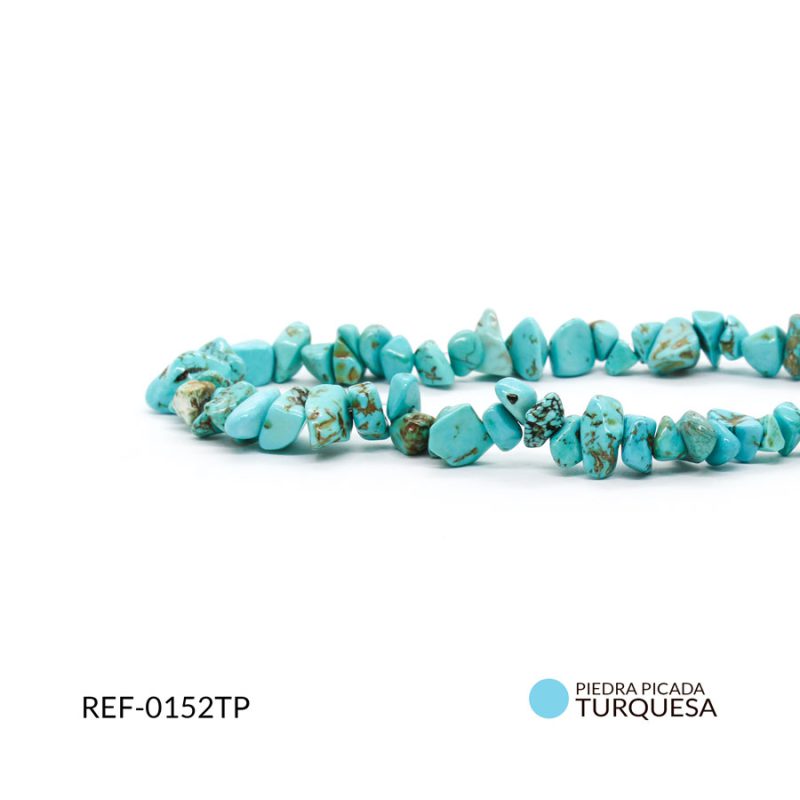 Piedra picada turquesa pura pequeña / x sarta / Ref-0152TP