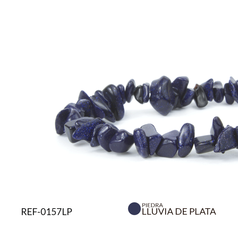PIEDRA PICADA LLUVIA DE PLATA GRANDE / sarta x 40 cm aprox / REF-0157LP