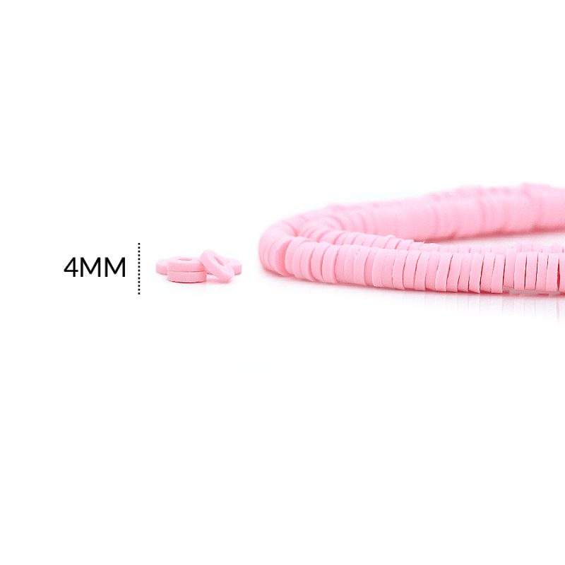 FIMO DISCO SALMÓN CLARO 4MM / x sarta de 39 cm aprox / ref - 0172C72