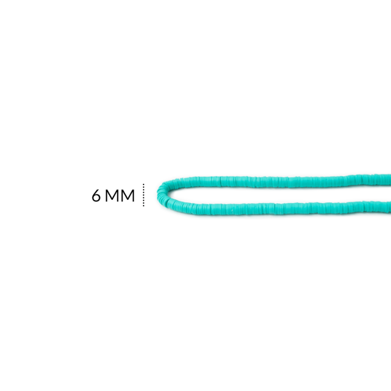 FIMO DISCO 6MM / color verde a / x sarta 39 cm aprox / REF-0173C87 / REF-0173C87