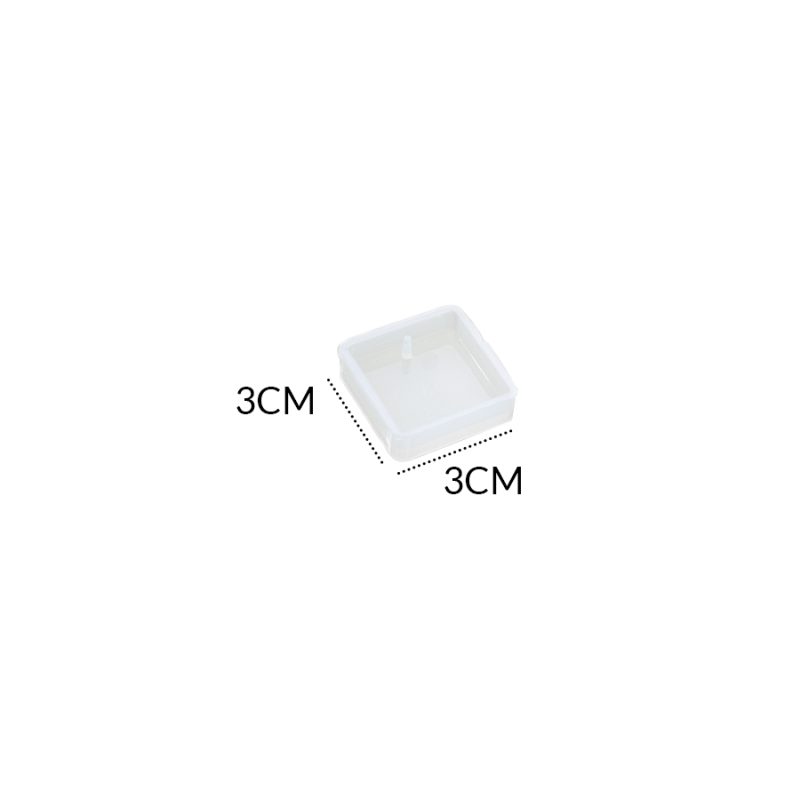 MOLDE SILICONA CUADRADO 3 X 3CM / x UNIDAD / REF-02872