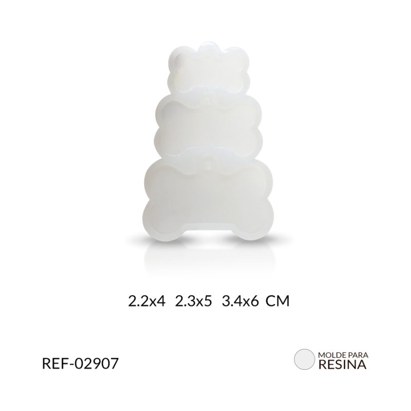Molde silicona hueso perro (6.3 x 4.2-5.2 x 3.1-4x2.2) / x und / Ref-02907