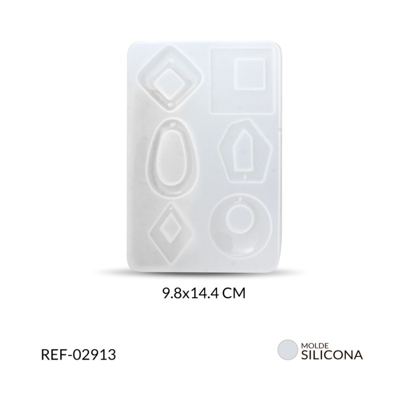 Molde de silicona figuras varias para resinar 9.8 x 14.4 cm / x molde / Ref-02913