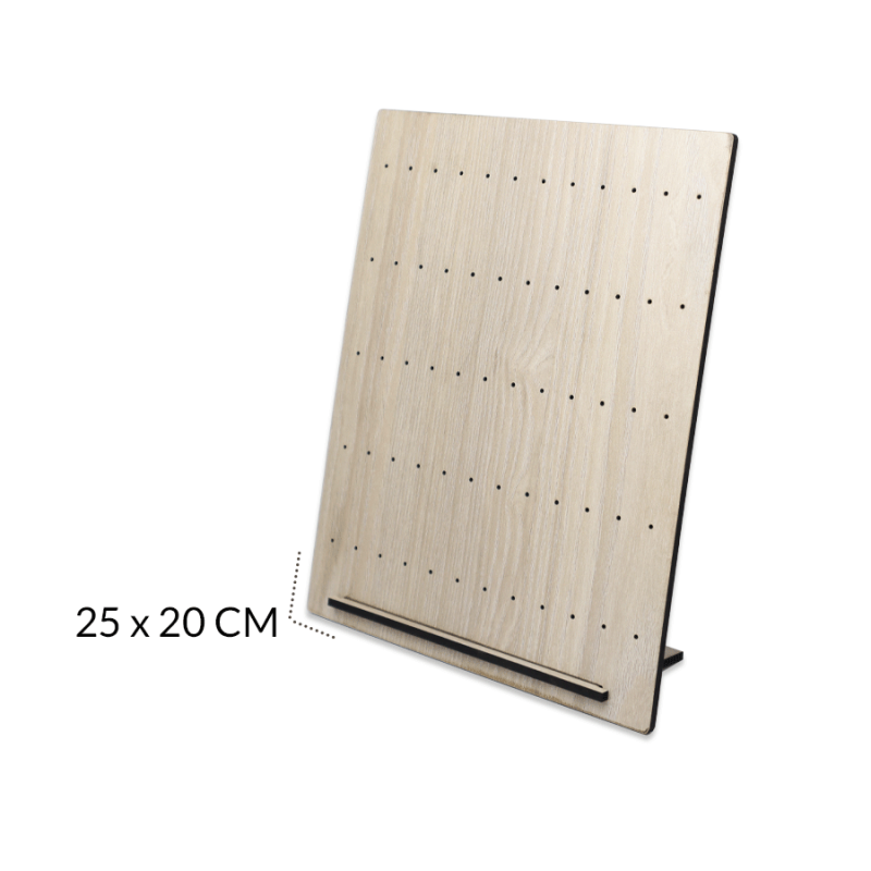 Exhibidor madera MDF para 30 aretes 25x20mm / x unidad / Ref-08839 / Ref-08839