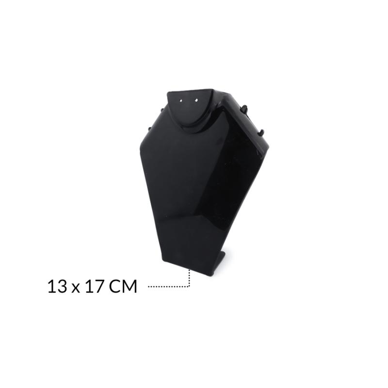 Exhibidor cuello acrilico plano mediano negro 13x17cm / x unidad / Ref-08854NN / Ref-08854NN