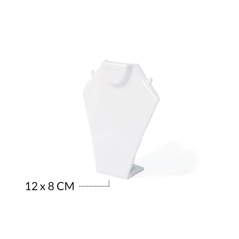 Exhibidor cuello acrilico plano pequeño 12X8CM / x unidad / Ref-08855BL / Ref-08855BL