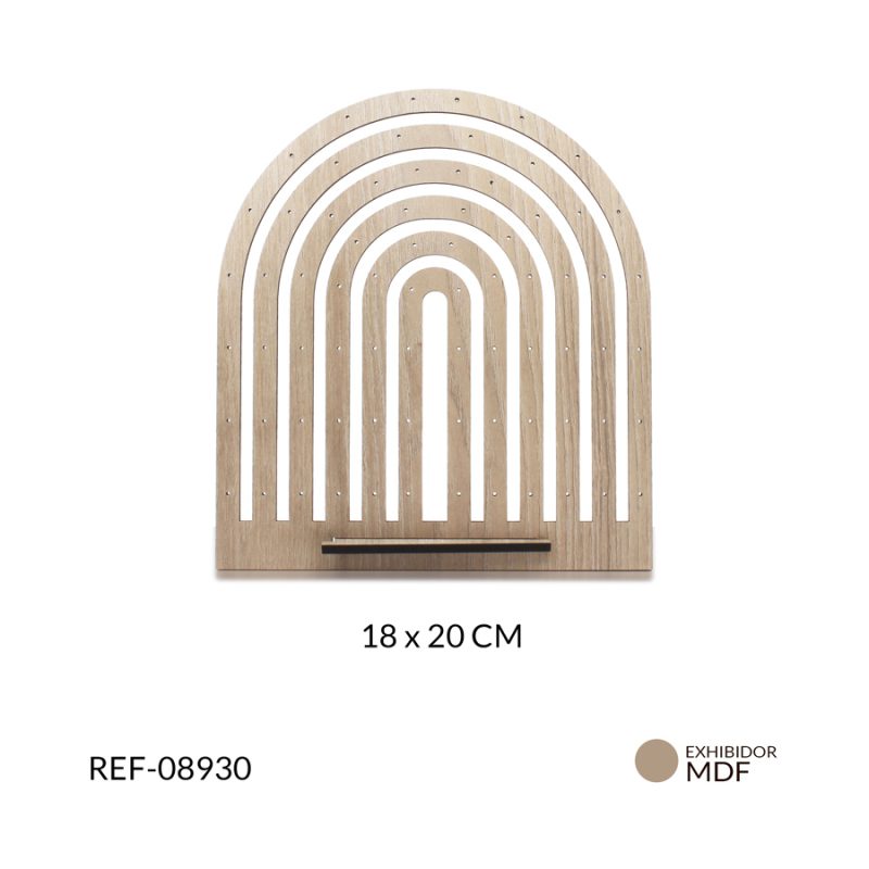 Exhibidor madera MDF arcos 18x20mm / x unidad / Ref-08930 / Ref-08930