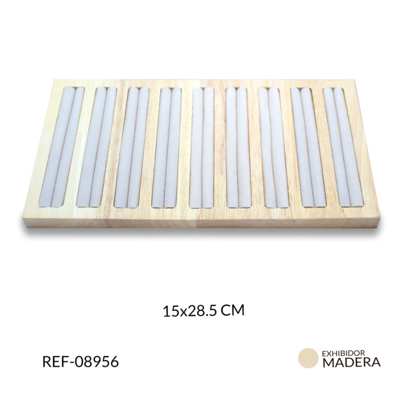 Exhibidor para anillo plano de 9 líneas 12 x 28.5 cm / x unidad / ref-08956