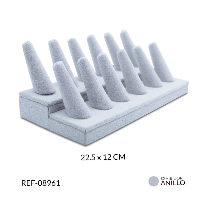 Exhibidor para anillo de 2 nivel para 15 anillos 12 x 22.5 cm / x unidad / ref-08961