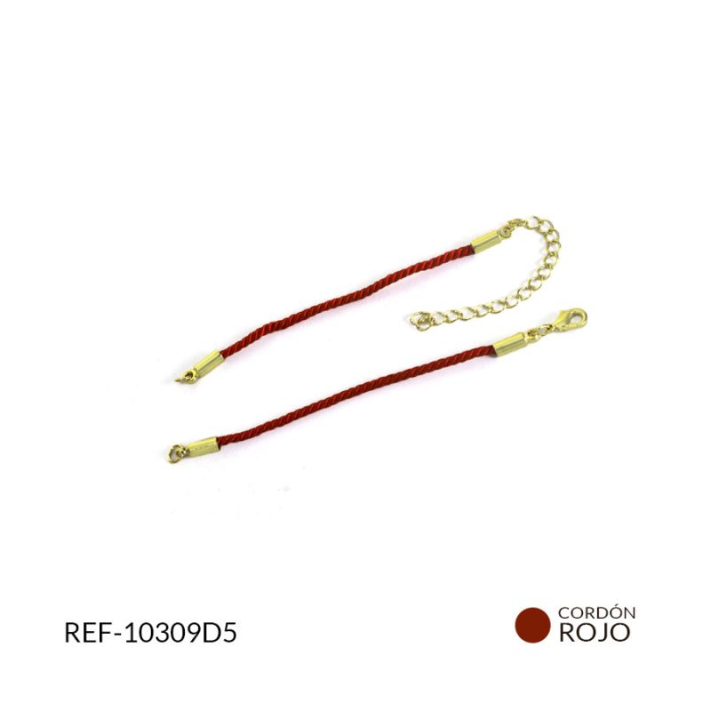 EXTENSION RODINADO CORDON ROJO PARA PULSERA x UND / Ref-10309D5