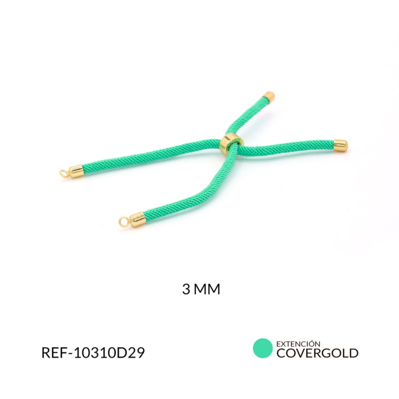 Extensión covergold verde k para pulsera 3mm / x unidad / ref-10310D29 / ref-10310D29