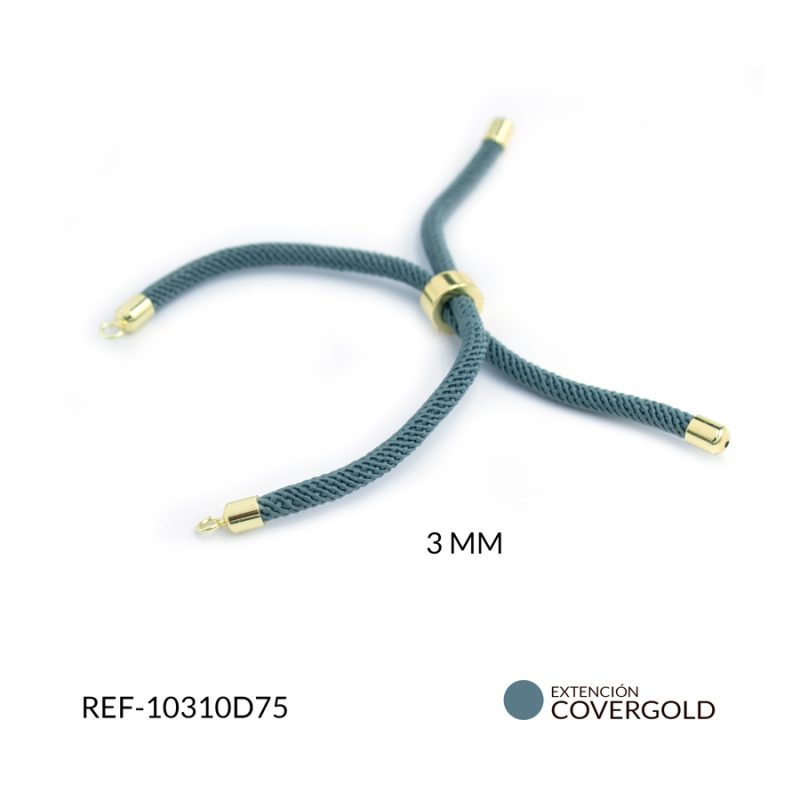 Extensión covergold cordón gris oscuro 3mm / x unidad / Ref-10310D75