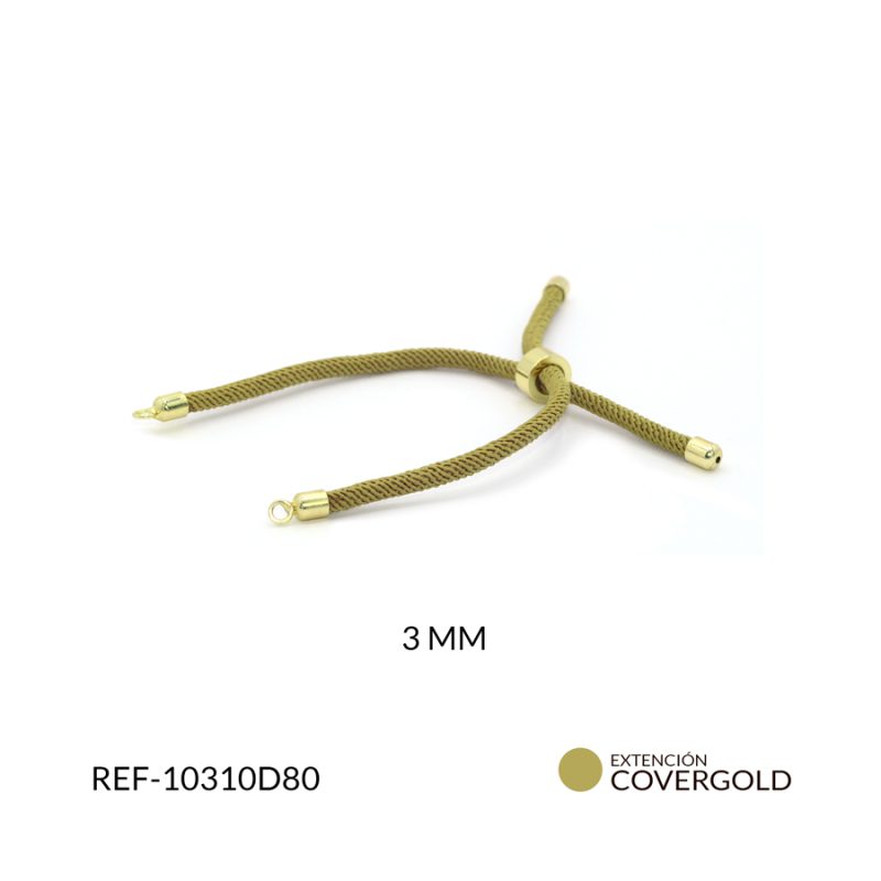 Extensión covergold cafe v para pulsera 3mm / x unidad / ref-10310D80 / ref-10310D80