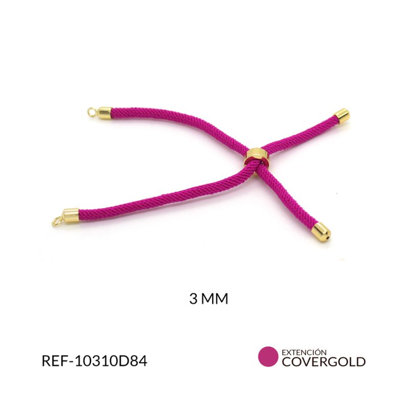 Extensión covergold cordon fucsia m para pulsera 3mm / x unidad / Ref-10310D84 / Ref-10310D84