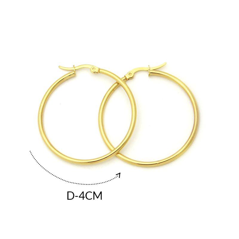 Candonga en Acero 4 cm / x par / REF-12361