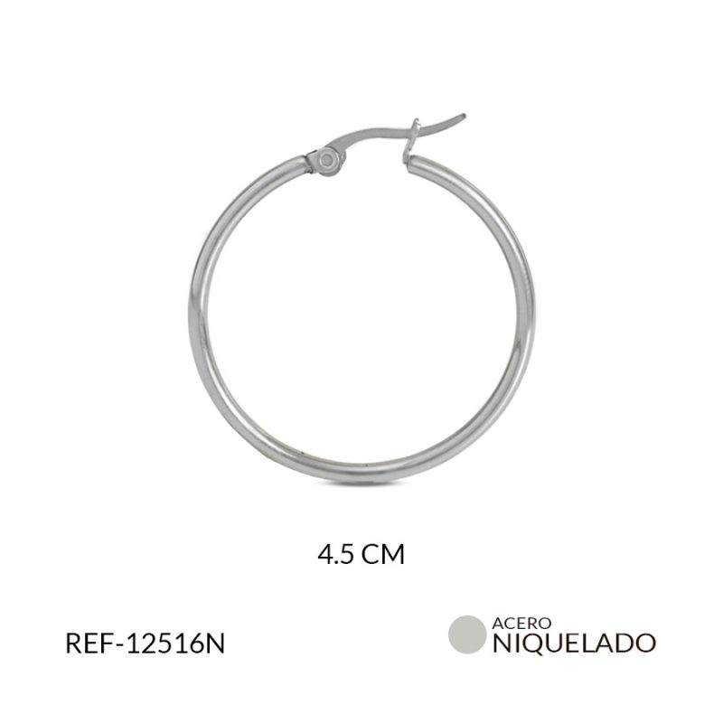 Candonga en acero 4.5cm / x par / Ref-12516N / Ref-12516N