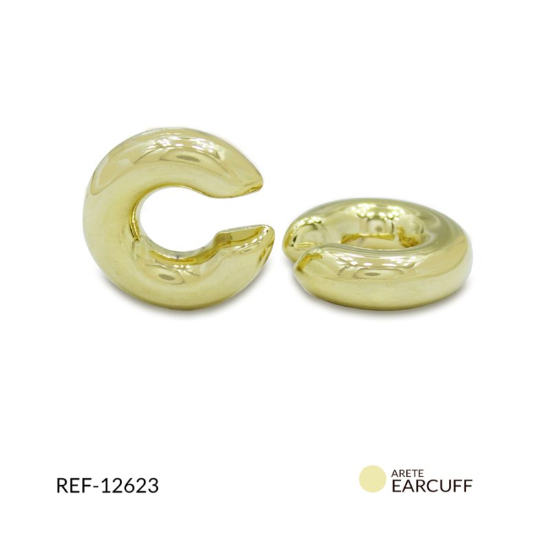 Herraje earcuff covergold liso 2 cm / x unidad / Ref-12623