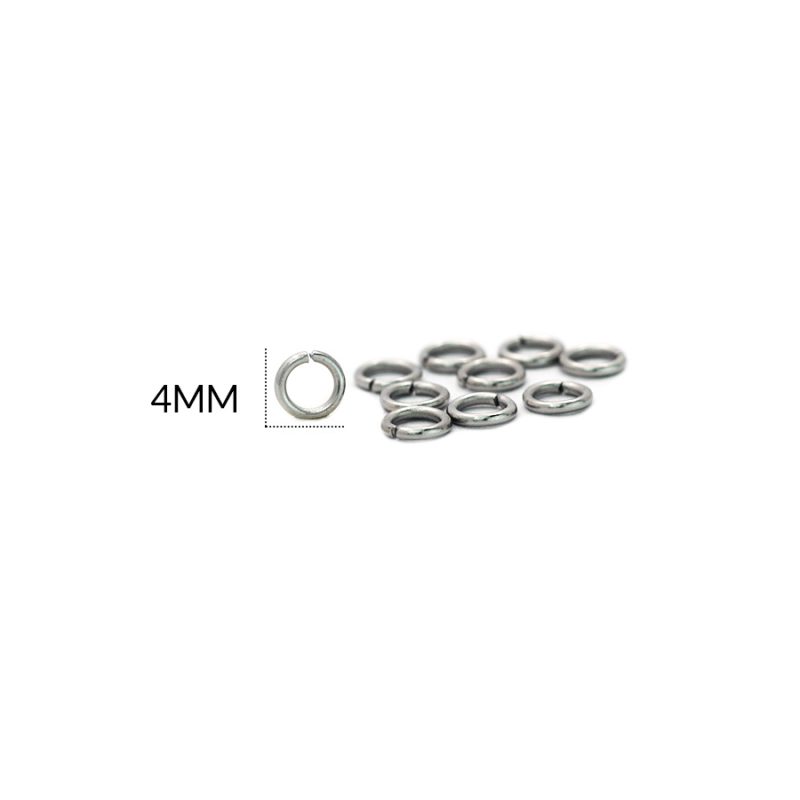 Argolla en acero 4mm delgada / paquete X 12 unidades / Ref-1401N / Ref-1401N