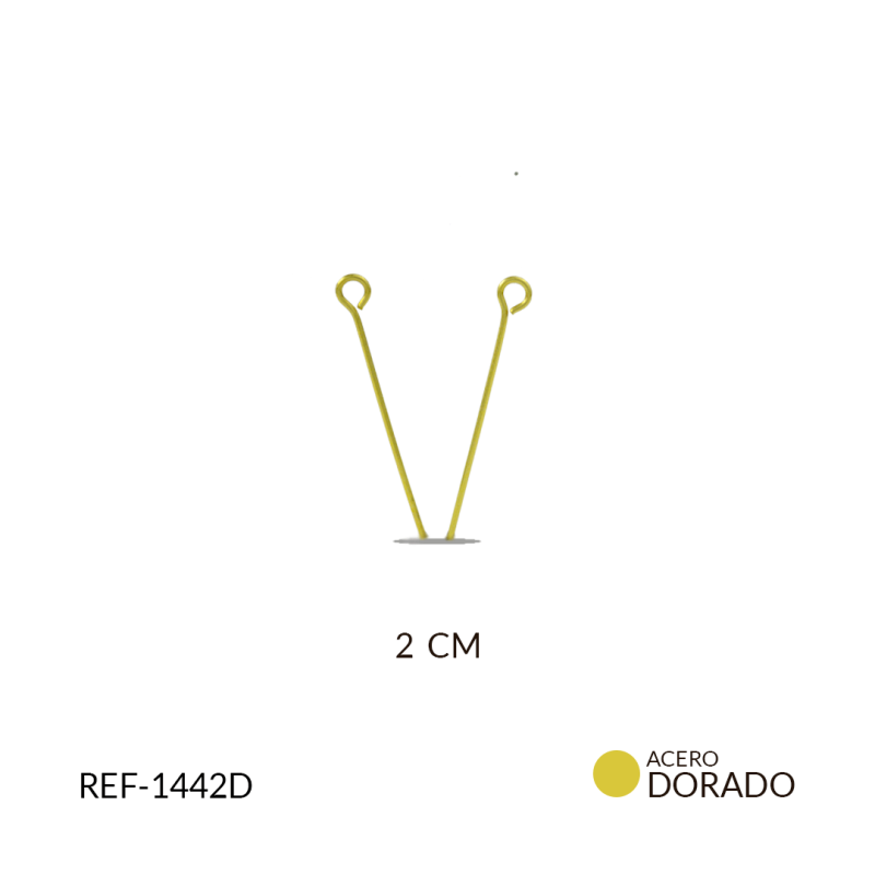 Alfiler acero cabeza-argolla/ Paquete x 12 und / RFE-1442D