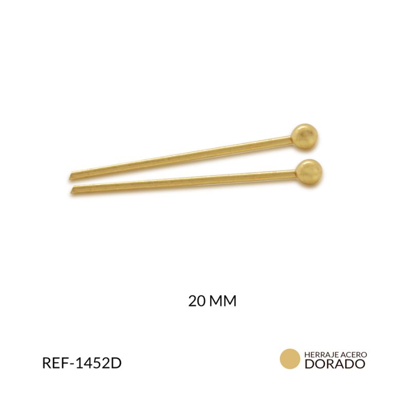 Alfiler acero bolita 20mm / paquete X 6 unidades / Ref-1452D / Ref-1452D