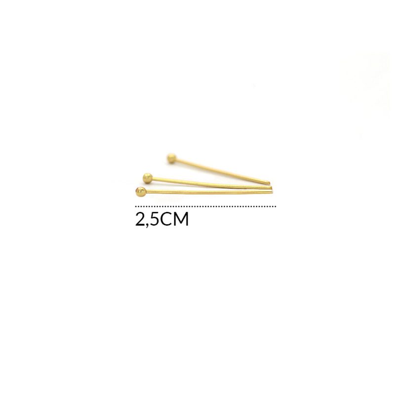 Alfiler acero bola 2.5cm / paquete x 12 unidades / ref - 1453D