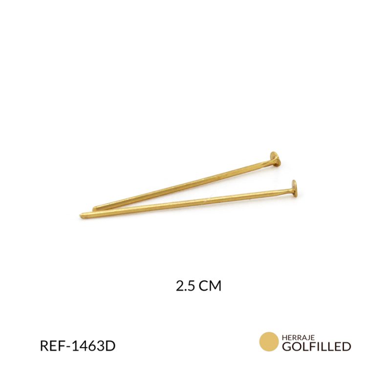 Alfiler acero cabeza plana 2.5 cm / paquete x 12 unidades / Ref-1463D