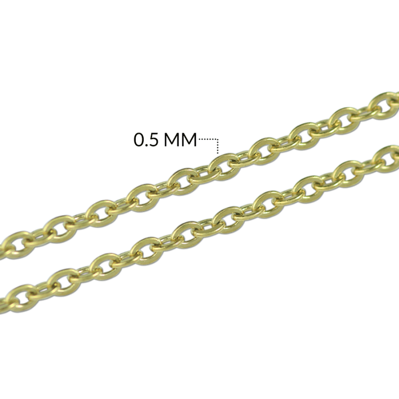 Cadena acero eslabol punto diamante 0.5 mm / x metro / Ref-1530-1D / Ref-1530-1D