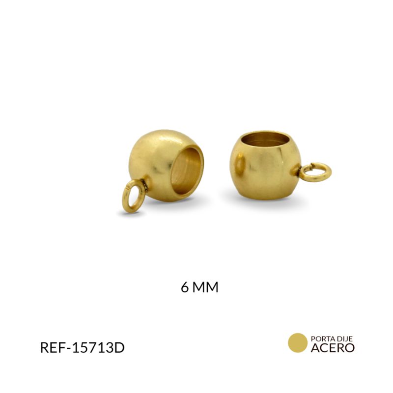 Portadije acero 6mm color dorado / x unidad / Ref-15713D / Ref-15713D