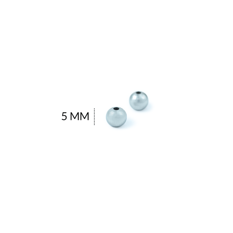 Balin acero macizo boca pequeña 5mm / paquete x 12 unidades / REF-1603N