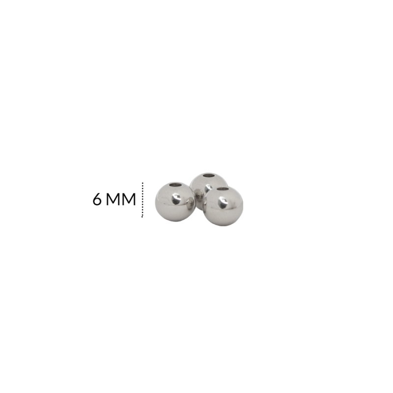 Balin acero macizo boca pequeña 6mm / paquete x 12 unidades / Ref-1604N / Ref-1604N