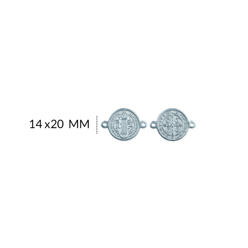 Centro de pulsera acero San Benito fundido 14 x 20 mm / x unidad / Ref-16056N / Ref-16056N