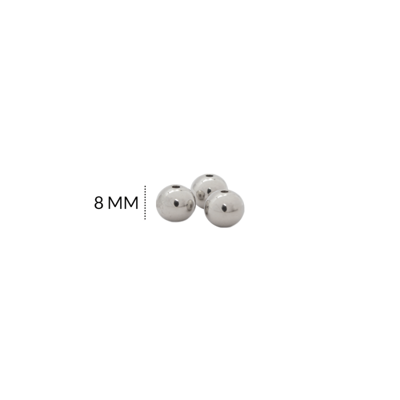 Balin acero macizo boca pequeña 8mm / paquete x 12 unidades /  Ref-1605N / Ref-1605N