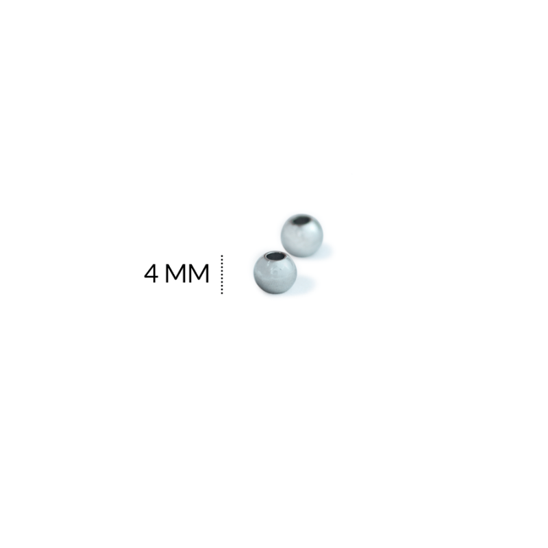 Balin acero macizo boca ancha niquelado 4mm / paquete x 12 unidades / Ref-1622N / Ref-1622N