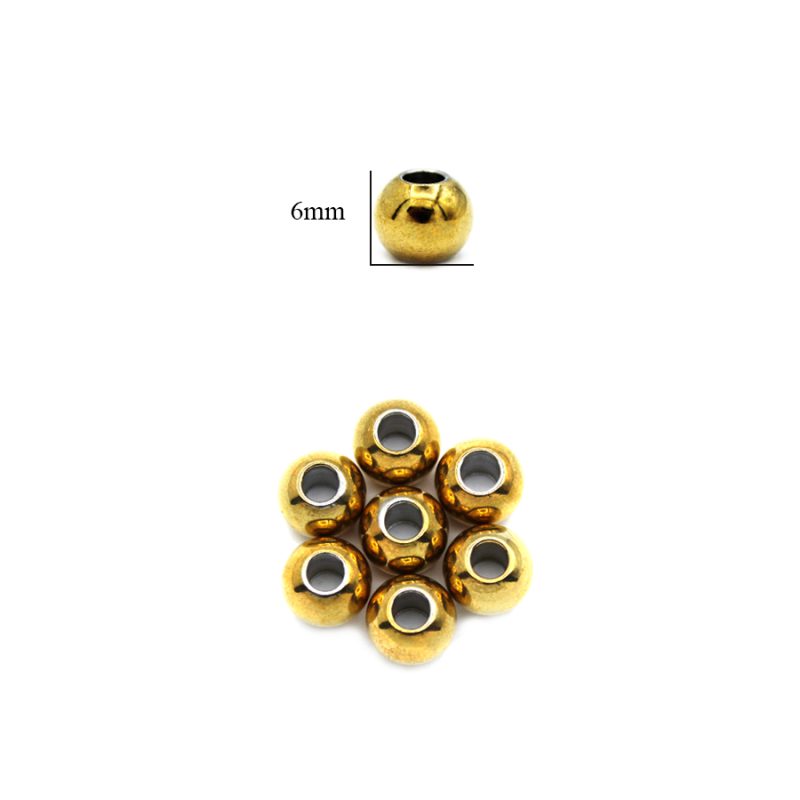 Balin acero macizo boca ancha 6mm / paquete x 6 unidades / REF-1624D