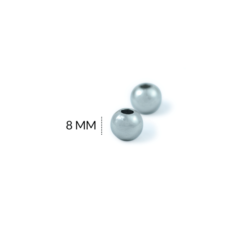 Balin acero macizo boca ancha niquelado 8mm / paquete x 12 unidades / Ref-1625N / Ref-1625N