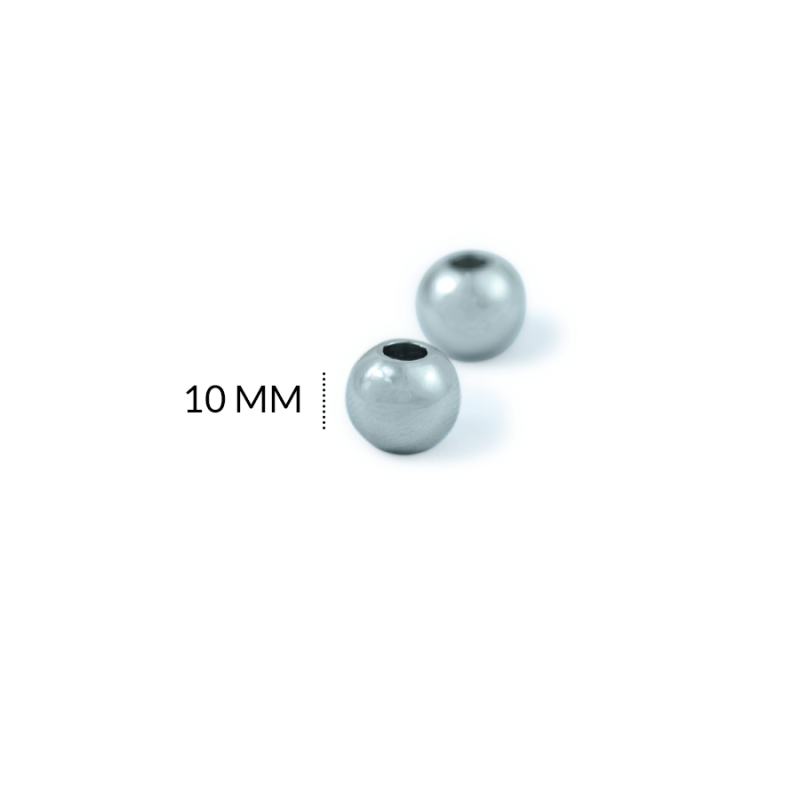 Balin acero macizo boca ancha niquelado 10mm / paquete x 3 unidades / Ref-1626N