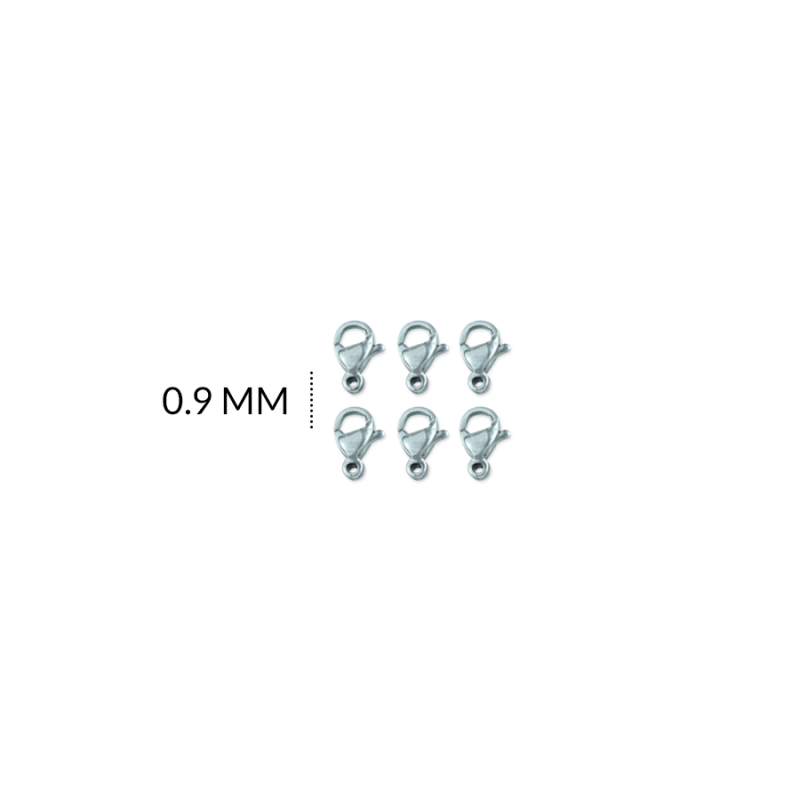 Broche acero picoloro 6x9mm / paquete x 6 unidades / Ref-1649N / REF-1649N