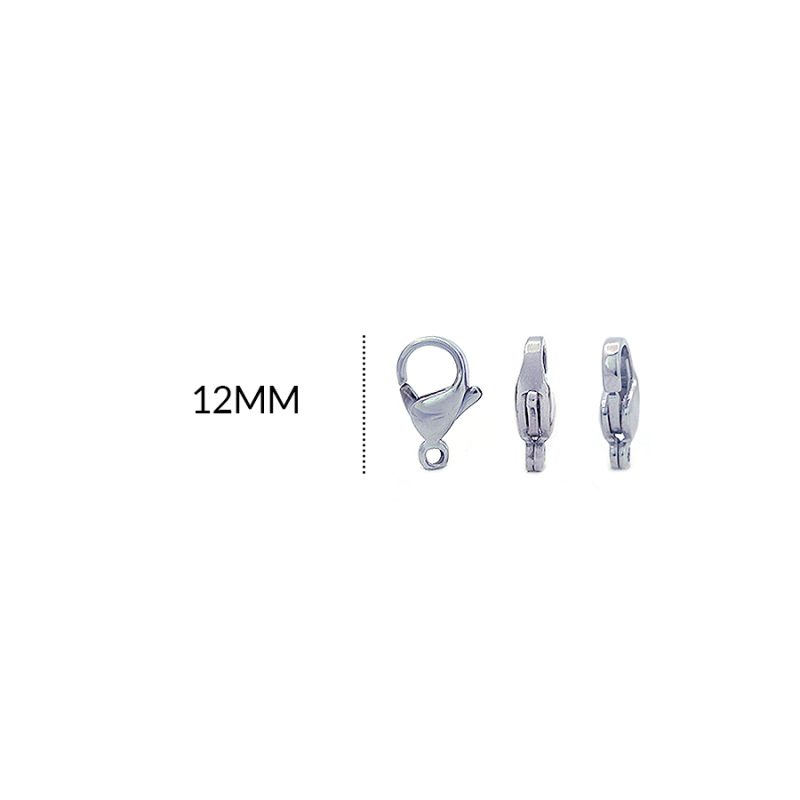 Broches acero picoloro 12mm / paquete x 6 unidades / Ref-1652N / Ref-1652N