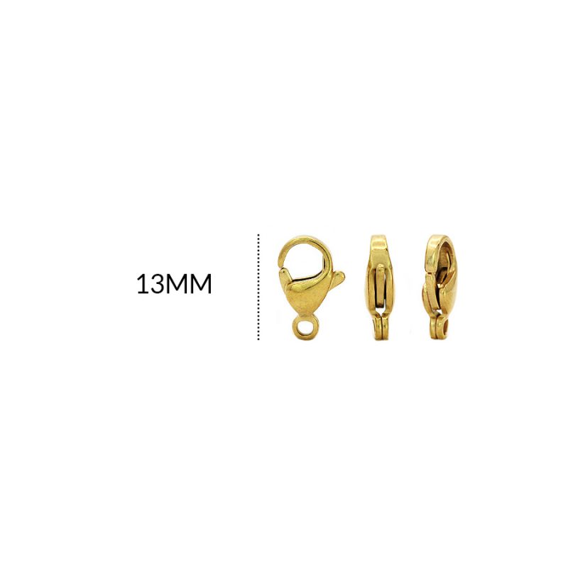Broche en acero picoloro 13mm / Paquete x 3 unidades / Ref-1653D / Ref-1653D