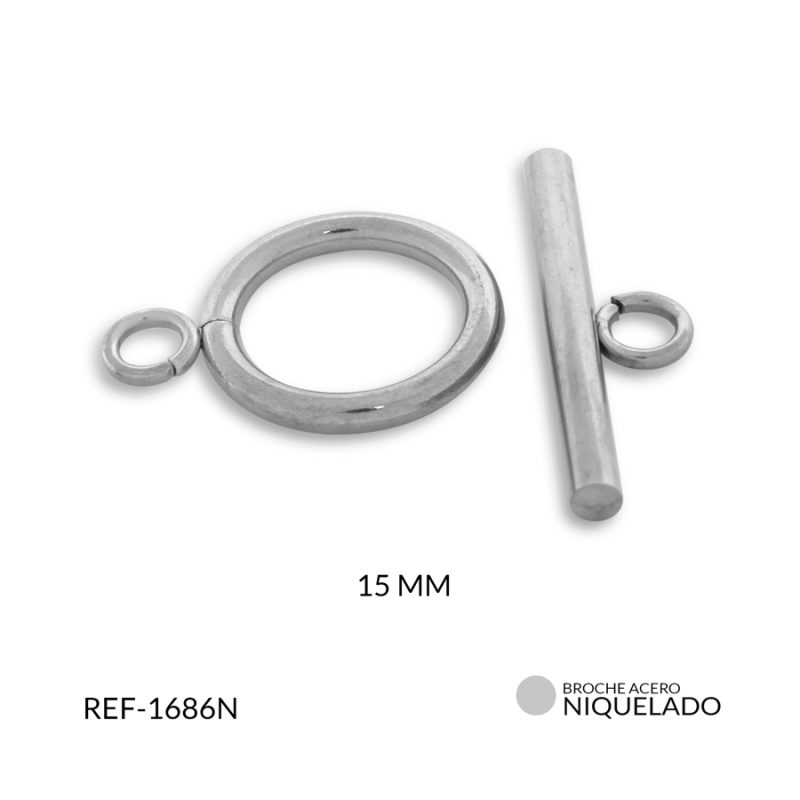 Broche acero salvavidas 15mm / x unidad / Ref-1686N / Ref-1686N
