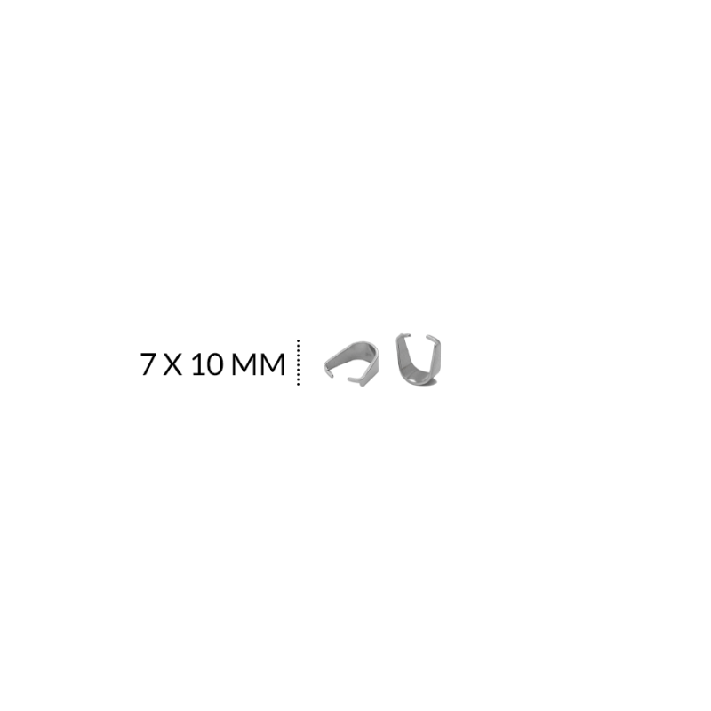 Portadije uña en acero 7x 10mm / x unidad / Ref-1754N