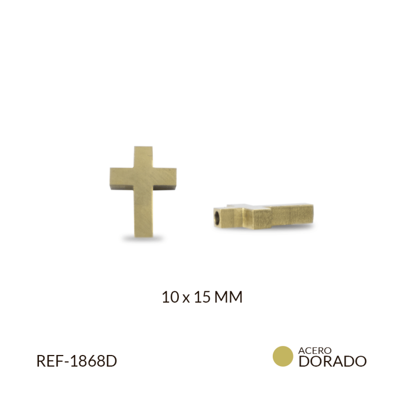 Separador acero cruz lisa 9x15mm /  x und / Ref-1868D / Ref-1868D